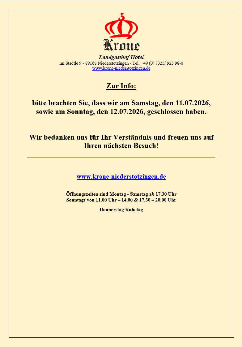 Geschlossen